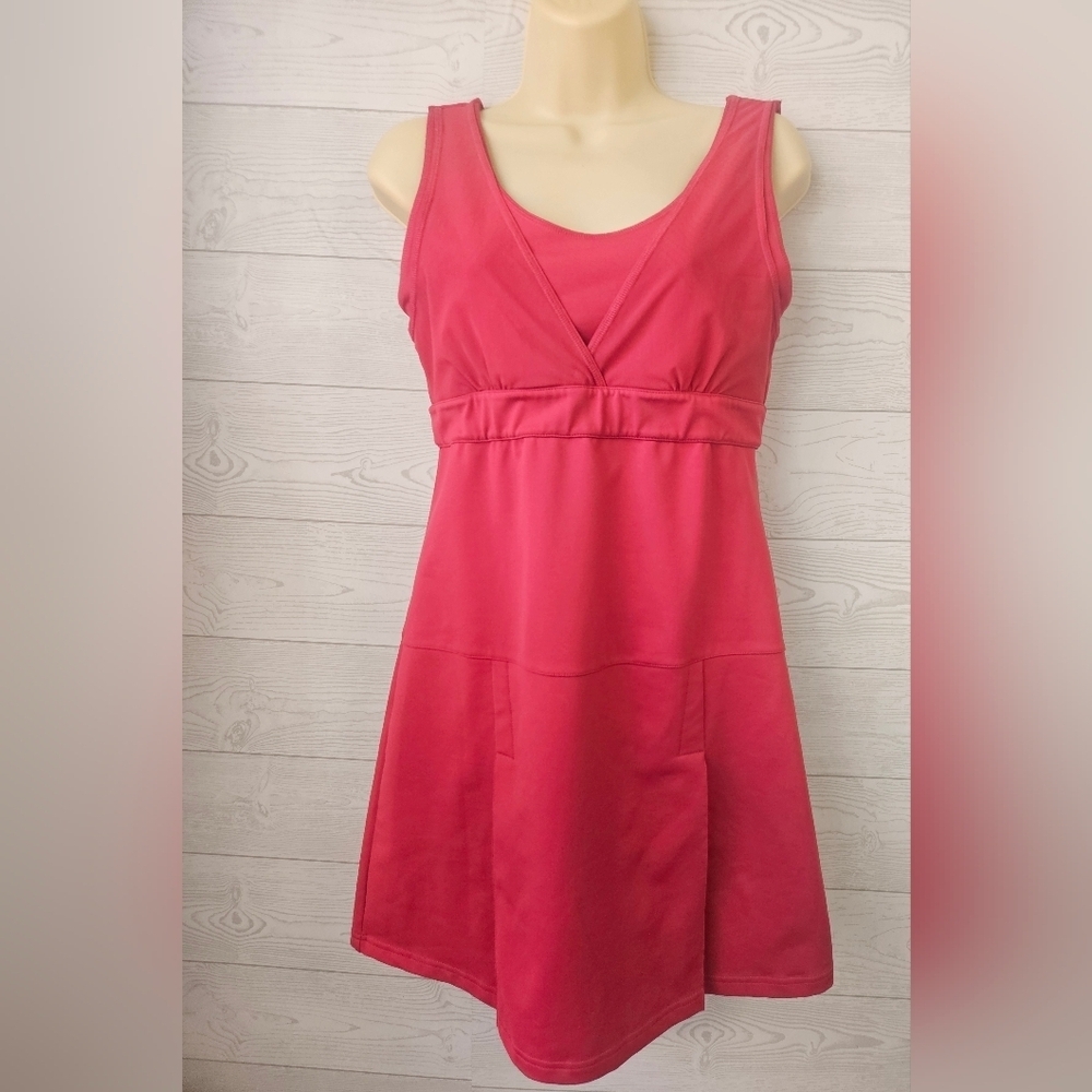 Athleta Red and White Activewear Dress S Tennis Sport